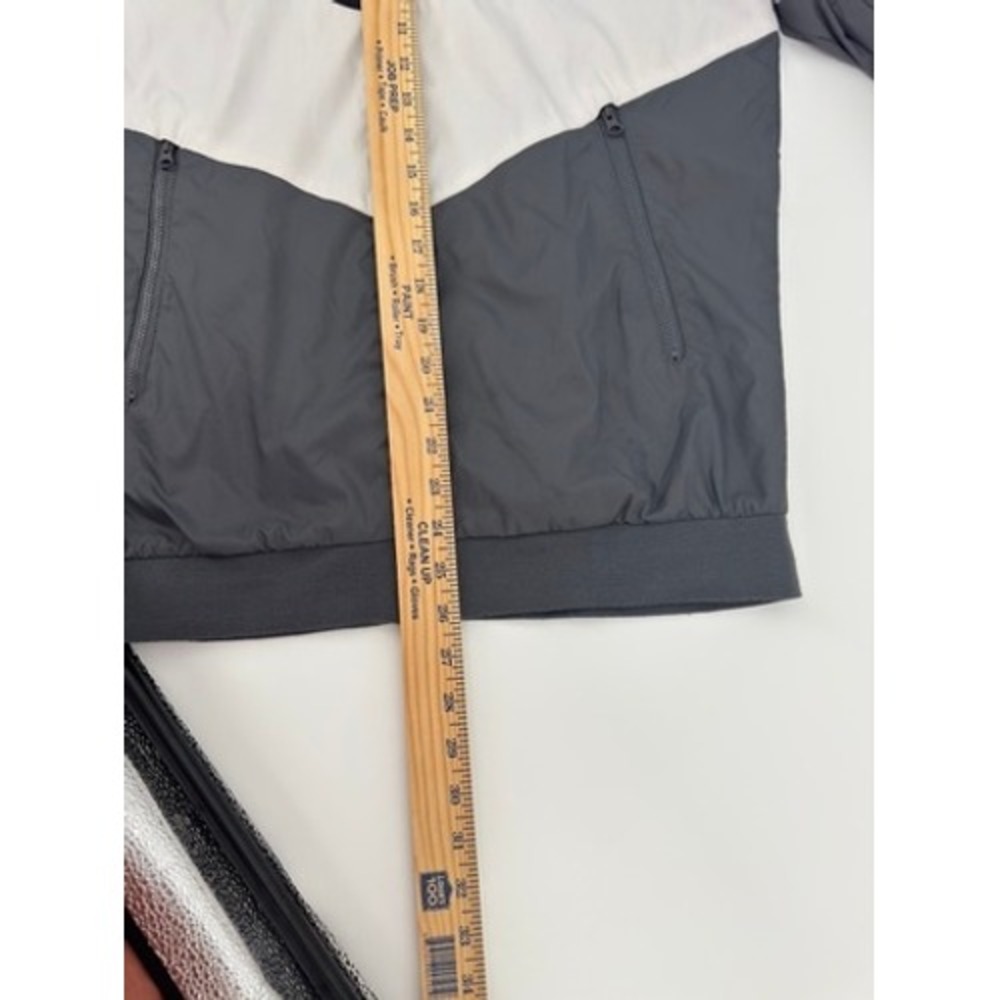 Nike Windrunner Jacket Mens Small Black White Grey Big Swoosh Full Zip Hooded - Picture 13 of 16